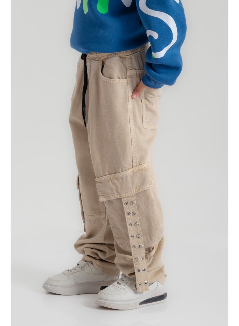 سي إن جينز وير كيدز بنطلون أولادي كارجو واسع - Image 2